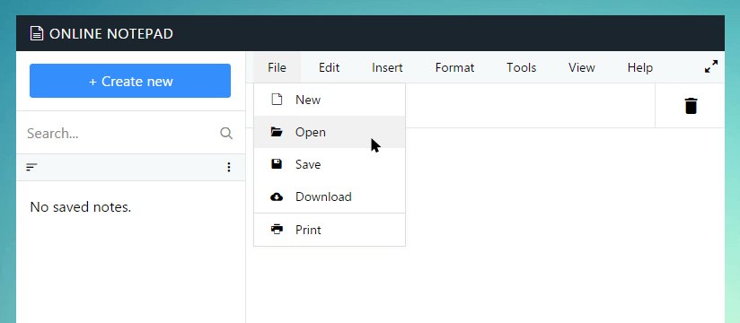 Open text file in Newinfo